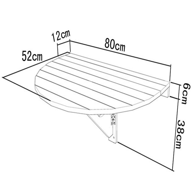 Sighwarth 80cm Semi-Circle Folding Table