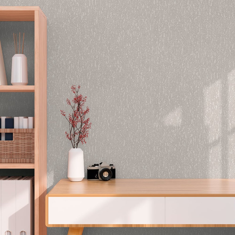 Hygge Home Collection Soft Plaster Motif Wallpaper Roll, Beige