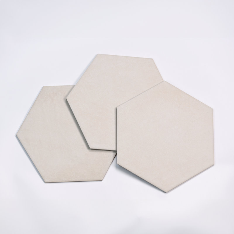 Makoto 18 Pieces - Matte Hexagon Porcelain Tile, Tatami Beige