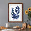 Indigo brossé Blooms I encadré mat - prêt à accrocher-115783420-115783413