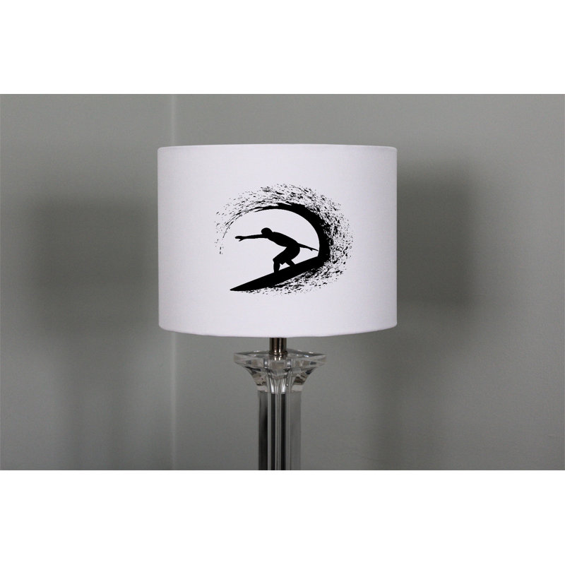 Cotton Drum Lamp Shade ( Uno ), 22cm H x 25cm W x 25cm D