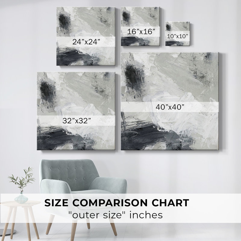 Toile tendue V-Gallery Muddled Neutrals, H 8 po x l 8 po x P 1,5 po