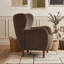 Fauteuil club à oreilles rembourré