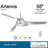 58" Artemis 3 Blade LED Smart Ceiling Fan with Remote, Lighting Kit Included-49413232