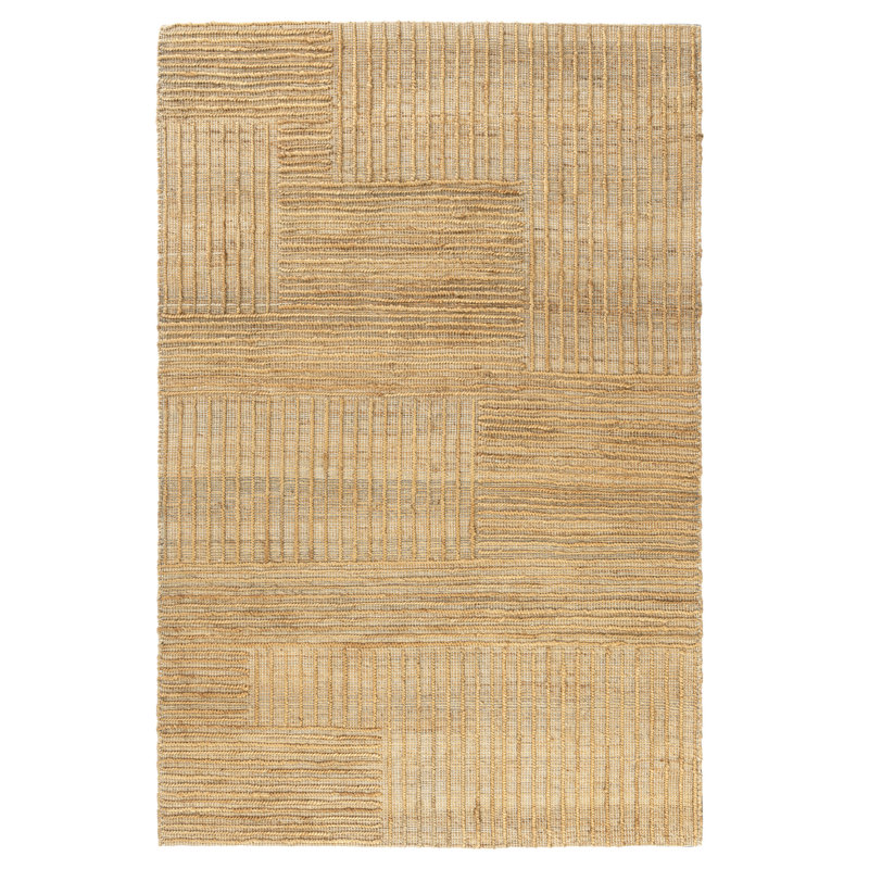 Tapis intérieur en jute / laine tissé à plat à la main Airicka, Rectangle de 5 pi x 7 pi 9 po