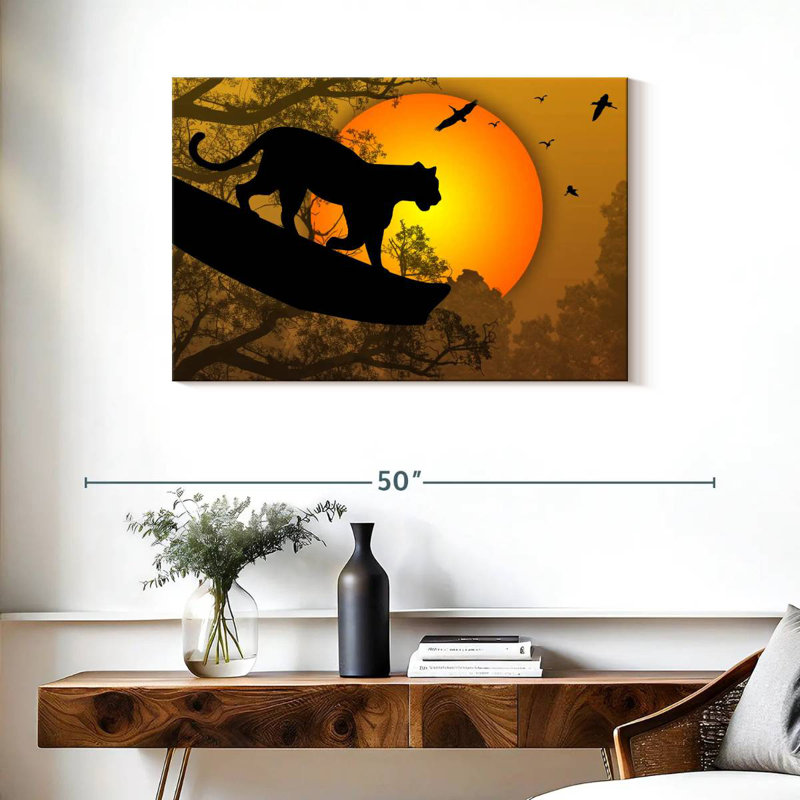 Brampt Panther Silhouette, 24" H x 36" W