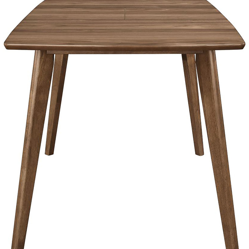 Table de salle à manger rectangulaire en noyer naturel avec un attrait moderne de style Mid-Century pour un espace élégant et confortable