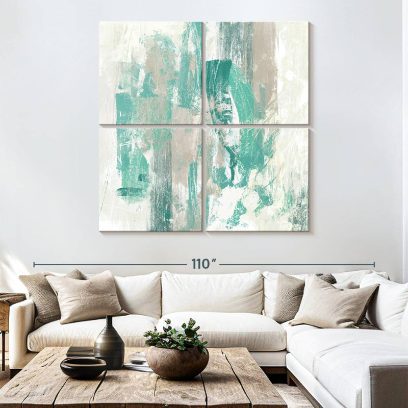 Avery Teal Fog I, 74'' H x 74'' W