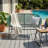 Outdoor Patio Wicker Love Seat, Green Pe Rattan & Iron Frame, Set Of 1-128978513