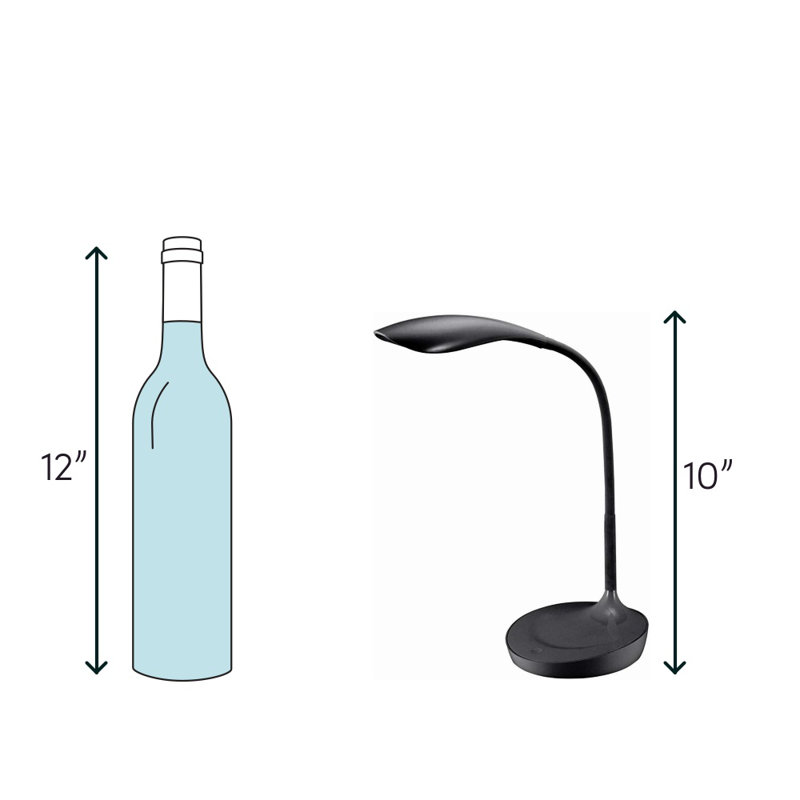 Lampe 10 "avec USB Danville, Noir