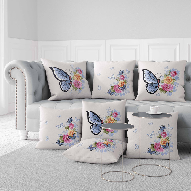 Rosewing Elegance Outdoor Reversible Throw Pillow, 20"H x 20"W