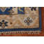 Tapis de couloir oriental bleu fait à la main Oushak 3 x 10