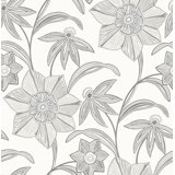 Exhale Light Gray Woven Faux Grasscloth Wallpaper