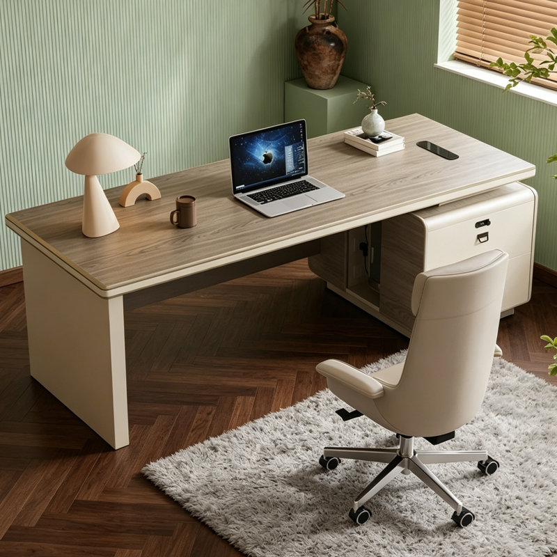 Bureau simple et luxueux, H 29,53 po x l 70,87 po x P 31,5 po
