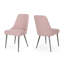 Ensemble de 2 chaises de salle à manger Milin Modern, pieds en fer et dossier incurvé-1500206010-1500206011