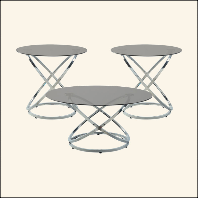 Ensemble de tables d'appoint 3 pièces Modern Luxury