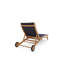 Perrin Teak Outdoor Reclining Chaise Lounger with Rear Wheels-245531414