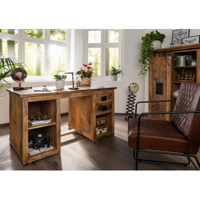 Railway Solid Wood Writing Desk