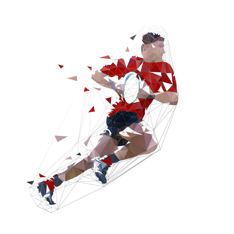 Rugby Player by Msan10 - Wrapped Canvas Print, 122cm H x 122cm W x 3.8cm D