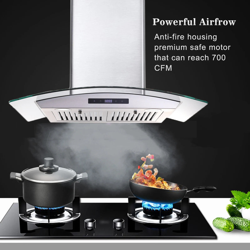 Hotte murale 30 pouces en acier inoxydable
