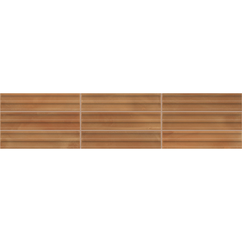 Daltile Indoterra 2 x 9 Glazed Porcelain Fluted Tile (36 PCS Per Carton) (5.72 SQFT Per Carton), Brick