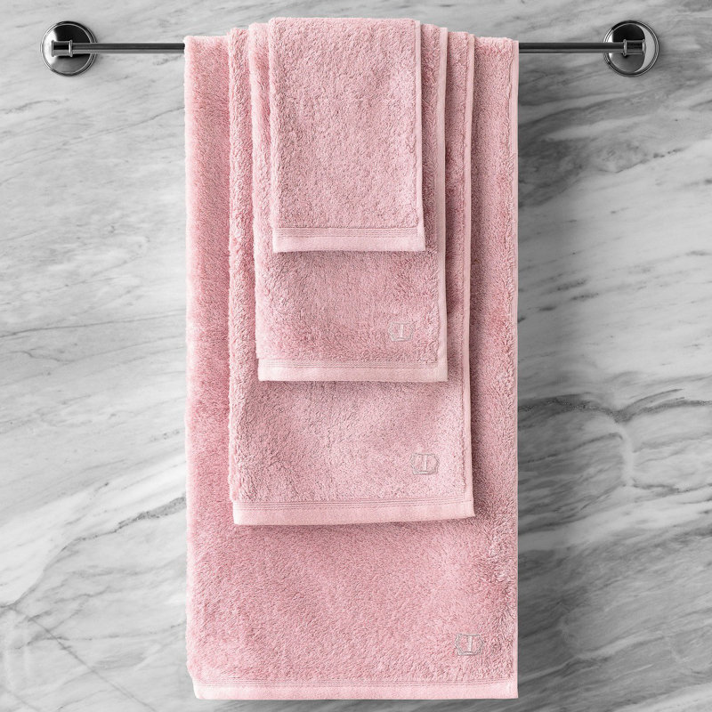 Aliese Cotton Blend Plush Hand Towel, Pink