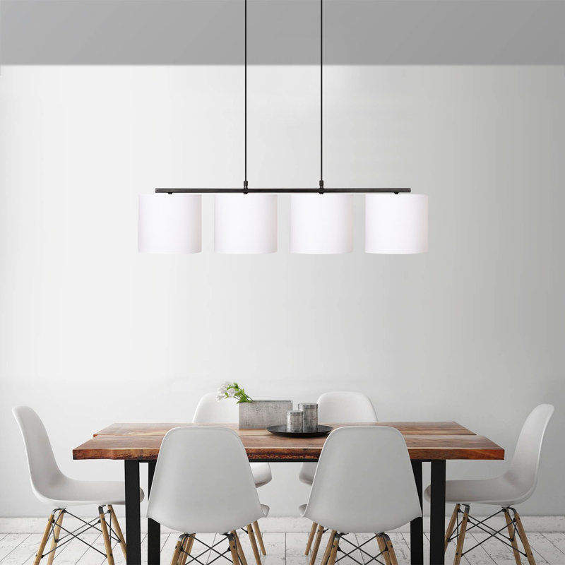 Livonia 4 - Light Natural Kitchen Island Pendant, White