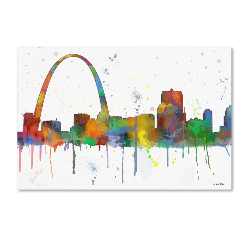 « gateway arche st louis horizon mclr-1 », impression sur toile tendue, H 22 po x l 32 po x P 2 po