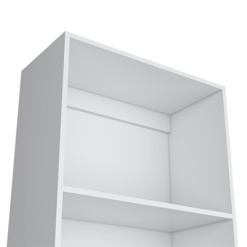 Bibliothèque blanche 71 "à quatre niveaux, Blanc