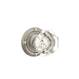 Privacy Old Town Clear Knob with Ribbon & Reed Rose