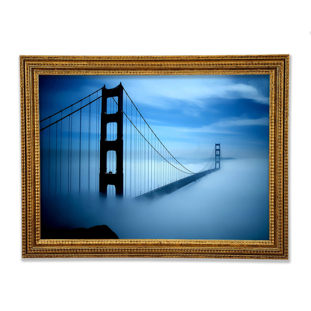 Golden Gate Bridge Nebel Gerahmter Druck