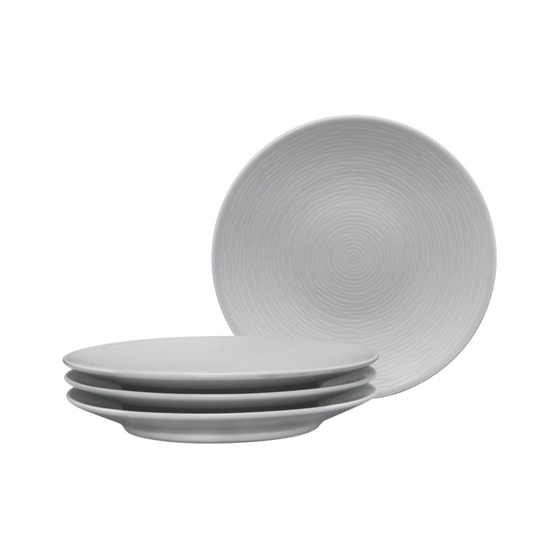 Noritake Colorscapes Swirl 6.5" Appetizer Plates, Gray