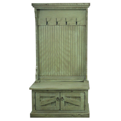 Kinley 37.5 " Wide Hall Tree with Shoe Storage and Storage Bench