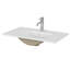Lavabo de salle de bain en céramique blanche de 32 po, convient à un meuble-lavabo de 32 po, trou de robinet pré-percé, design minimaliste moderne, durable et facile à nettoyer