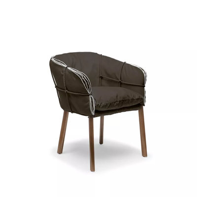 Parchment Upholstered Arm Chair