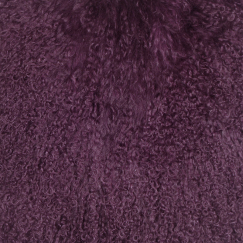 Wool Reversible Throw Pillow, Purple, Down Insert