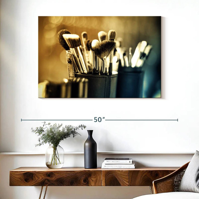 Shuttleworth Vintage Makeup Brushes, 26" H x 39" W