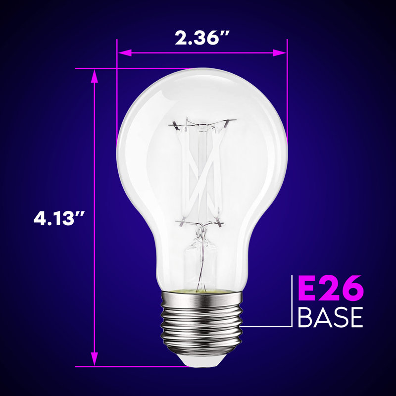 4,5 W (équivalent à 60 W), DEL A19, ampoule à intensité variable, culot moyen E26 (standard), Bleu foncé