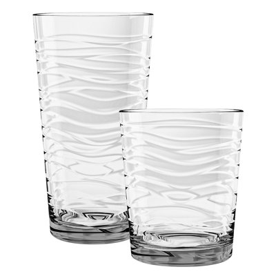 Currents Acrylic Drinkware Set - Clear - Set of 8
