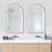 Estartit Aluminium Arch Wall Mirror-870953439