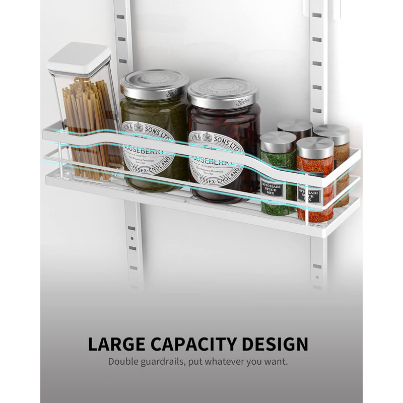 Door Spice Rack with Adjustable Racks