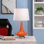 Lampe de table en métal et verre Beresford avec interrupteur à 3 voies
