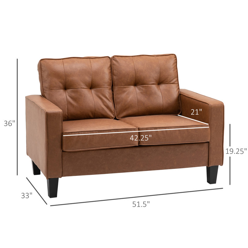 Nater Upholstered 51.5'' Reception Loveseat