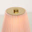 Lampe de table transitionnelle à 1 lumière avec tissu plissé rose pâle, forme conique, idéale pour les suites d'hôtes de charme, intensité variable (paquet de 2)
