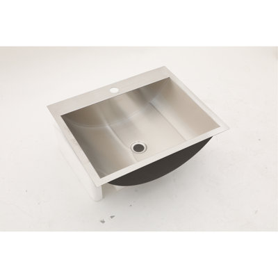 Lavabo encastré en nickel brossé 21 po x 17 po - à la décoloration et à la décoloration, salle de bain de 21 po x 17 po à l'eau huileuse en acier inoxydable, facile d'entretien