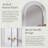 Modern Bathroom Cabinet with Storage, 34" Tall Fluted Arched Wooden Bathroom Storage Cabinet w/Adjustable Shelves-1327468984