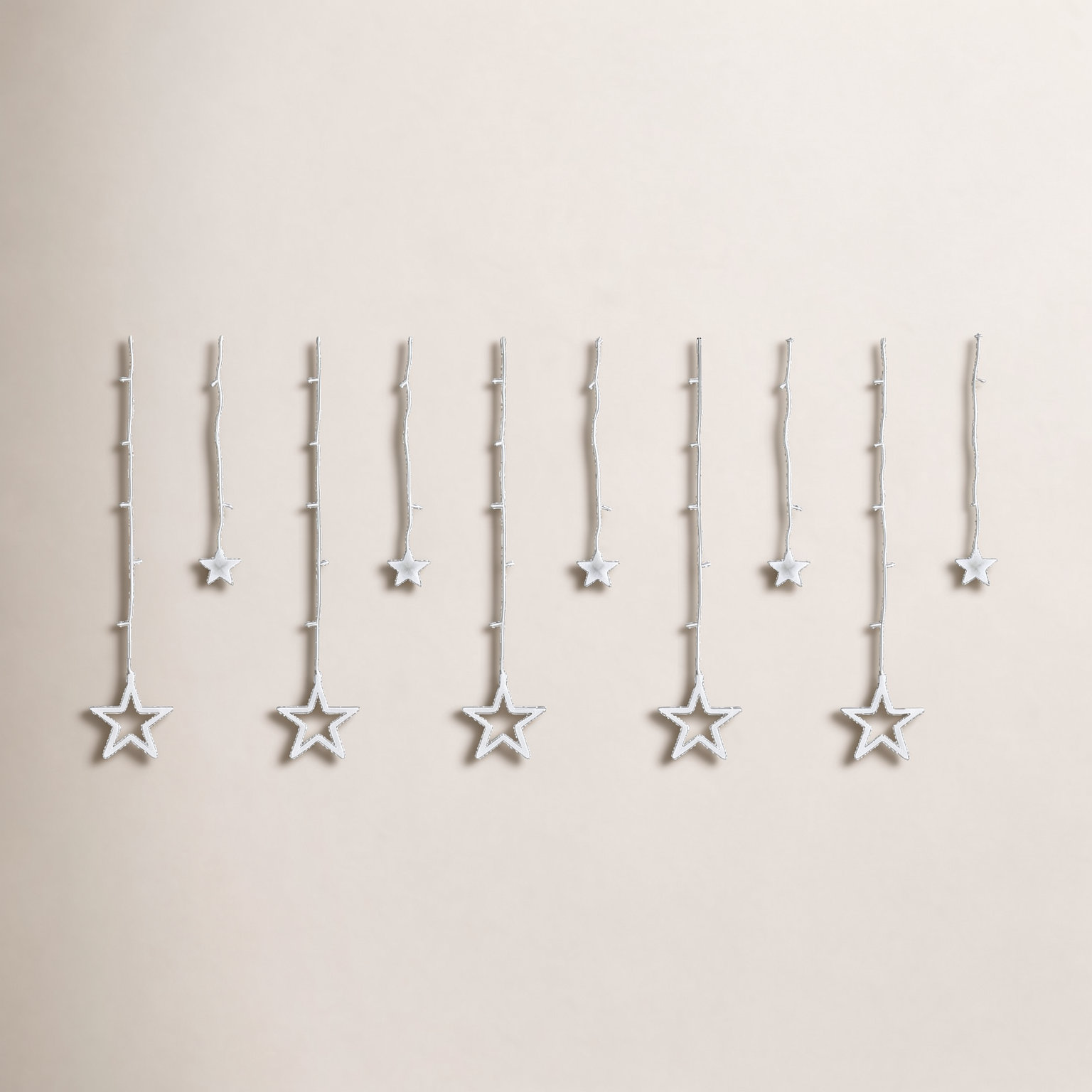12-Count Star LED Icicle String Lights