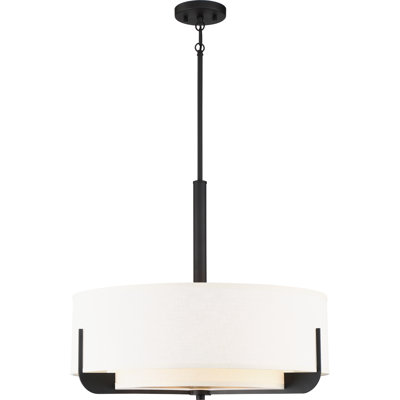Lustre cylindrique unique à 4 lumières Jahiem