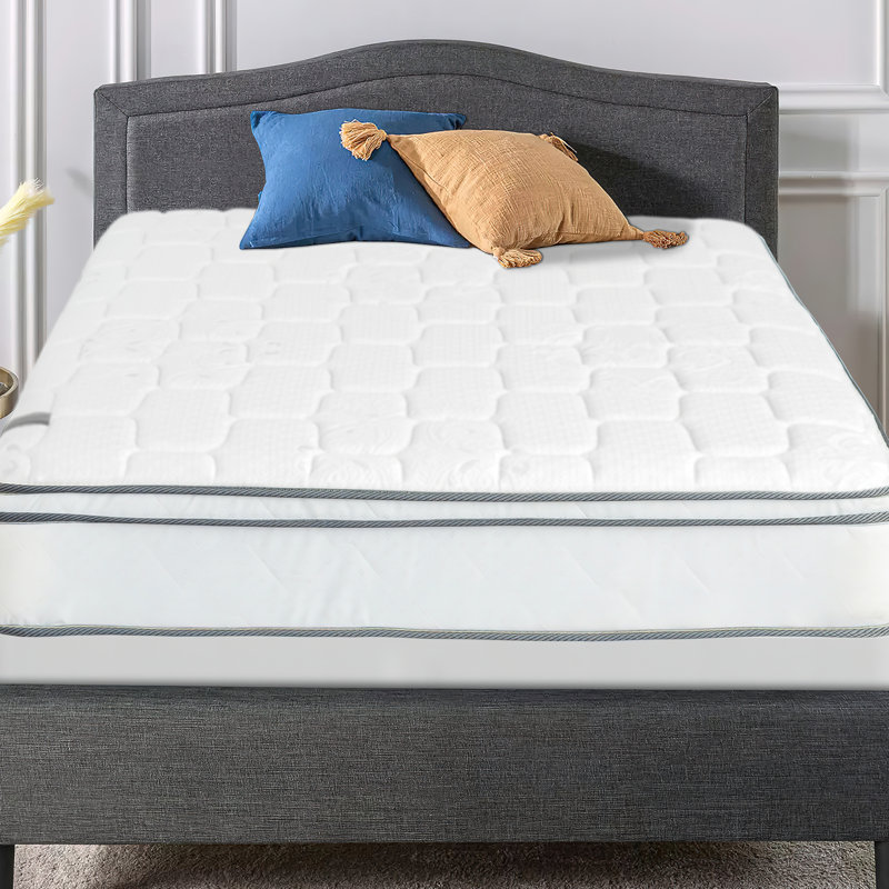 White Noise 10'' Plush Memory Foam Mattress and Box Spring, Full XL