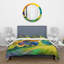 Colorful Ornamental Trees III - Ensemble de housse de couette moderne - Microfibre de polyester-66388664
